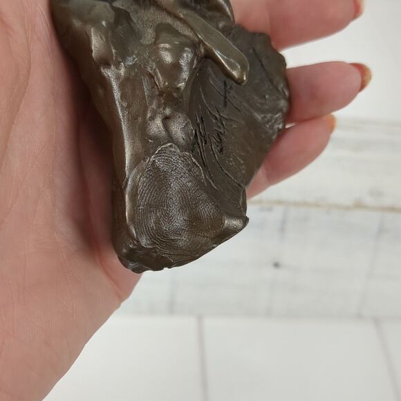 Vintage Mark Hopkins Signed Bronze Sculpture Hand Sculpting Tool Thumb Print 02 - Picture 6 of 9
